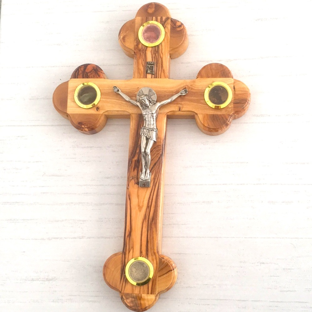 ONE-OF-A-KIND OLIVEWOOD CROSS FROM BETHLEHEM! 🙏*